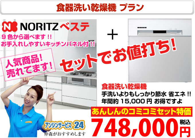 システムキッチン＋食器洗い機（食洗機）のセット